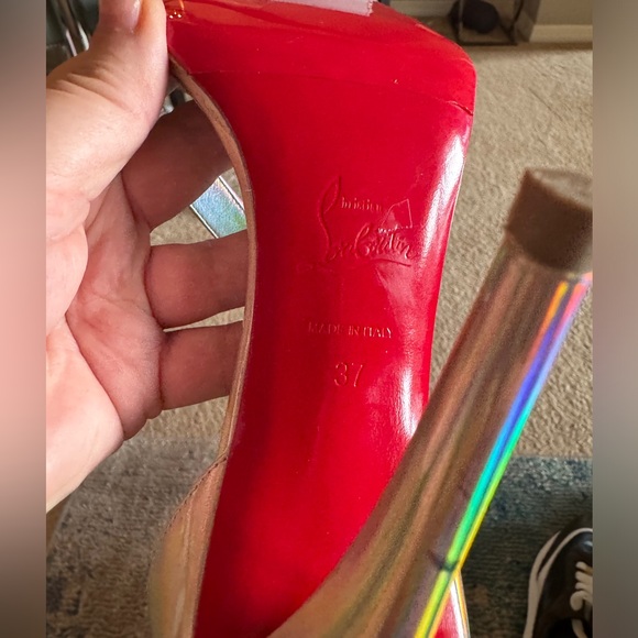 Christian Louboutin ASTRIDAL 100
Iridescent Patent Heels Sandals Shoes size 37 - Picture 7 of 10